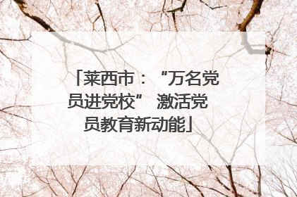 莱西市：“万名党员进党校” 激活党员教育新动能