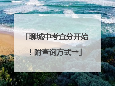 聊城中考查分开始！附查询方式→