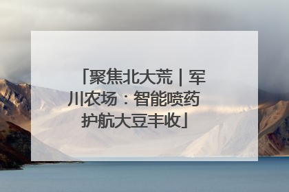 聚焦北大荒｜军川农场：智能喷药护航大豆丰收