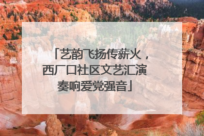 艺韵飞扬传薪火，西厂口社区文艺汇演奏响爱党强音