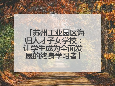 苏州工业园区海归人才子女学校：让学生成为全面发展的终身学习者