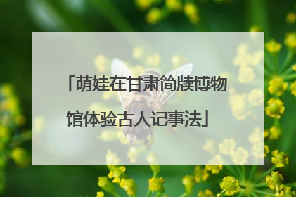 萌娃在甘肃简牍博物馆体验古人记事法