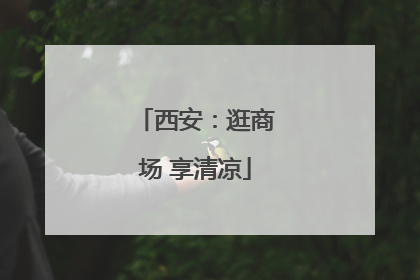 西安：逛商场 享清凉