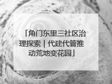 角门东里三社区治理探索｜代建代管推动荒地变花园