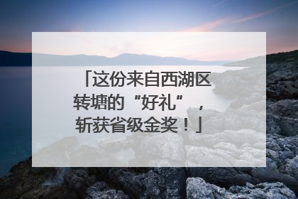 这份来自西湖区转塘的“好礼”，斩获省级金奖！