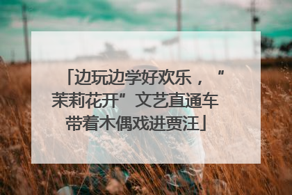 边玩边学好欢乐，“茉莉花开”文艺直通车带着木偶戏进贾汪