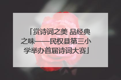 赏诗词之美 品经典之味——民权县第三小学举办首届诗词大赛