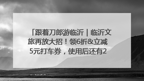 跟着刀郎游临沂｜临沂文旅再放大招！领6折&立减5元打车券，使用后还有2张5折券免费领！
