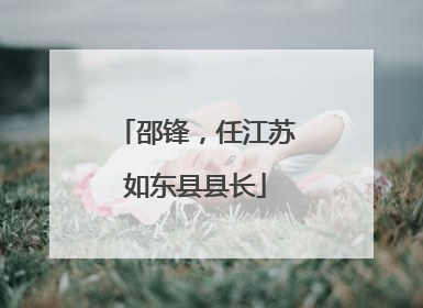 邵锋，任江苏如东县县长