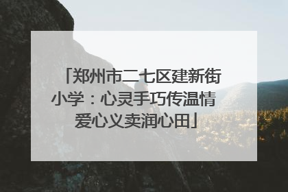郑州市二七区建新街小学：心灵手巧传温情 爱心义卖润心田