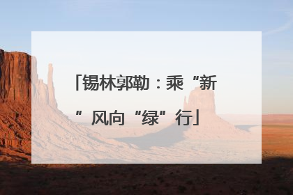 锡林郭勒：乘“新”风向“绿”行