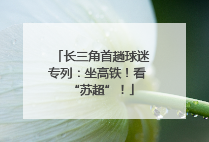 长三角首趟球迷专列：坐高铁！看“苏超”！
