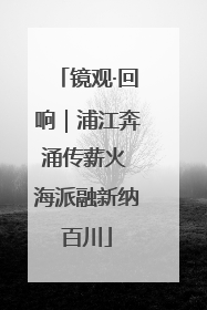 镜观·回响｜浦江奔涌传薪火 海派融新纳百川