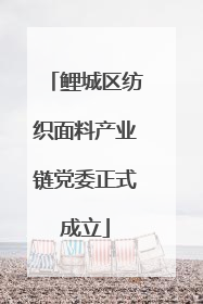 鲤城区纺织面料产业链党委正式成立