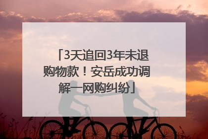 3天追回3年未退购物款！安岳成功调解一网购纠纷