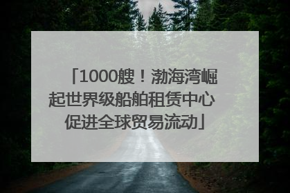 1000艘！渤海湾崛起世界级船舶租赁中心 促进全球贸易流动