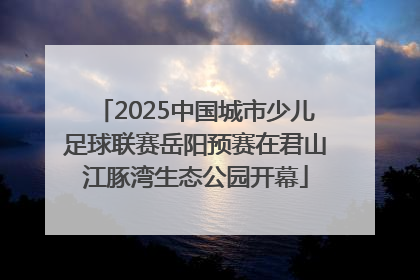 2025中国城市少儿足球联赛岳阳预赛在君山江豚湾生态公园开幕
