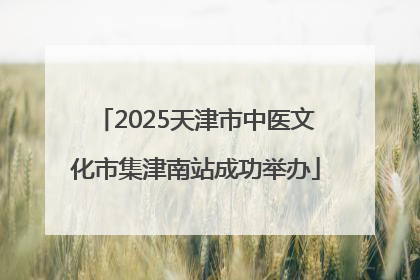 2025天津市中医文化市集津南站成功举办