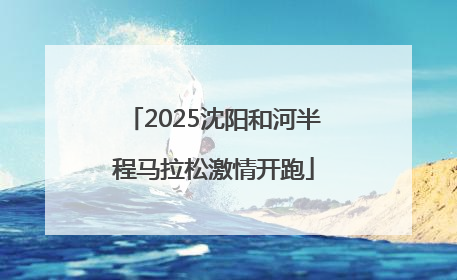 2025沈阳和河半程马拉松激情开跑