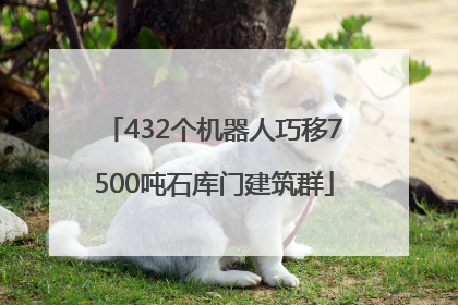 432个机器人巧移7500吨石库门建筑群