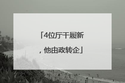 4位厅干履新，他由政转企