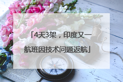 4天3架，印度又一航班因技术问题返航