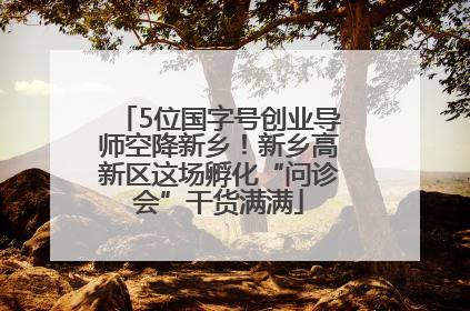 5位国字号创业导师空降新乡！新乡高新区这场孵化“问诊会”干货满满