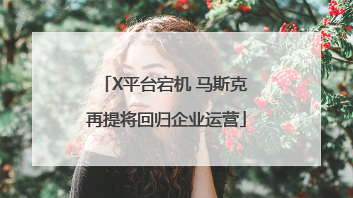 X平台宕机 马斯克再提将回归企业运营